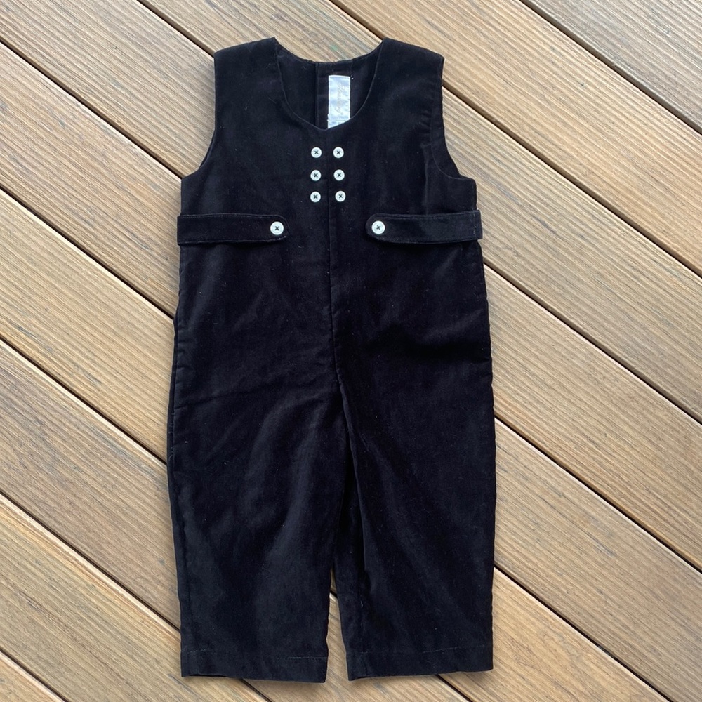 Strasburg black corduroy holiday longall